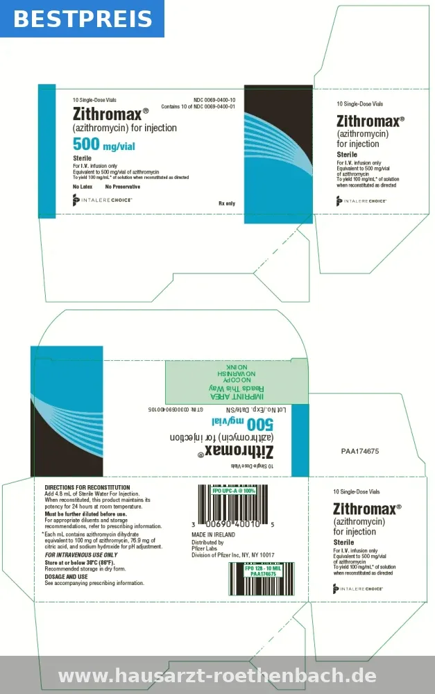 Zithromax (Azithromycin) rezeptfrei bestellen in Deutschland · Der legale Weg